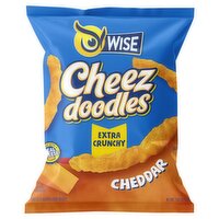Wise Cheez Doodles Extra Crunchy Cheddar Cheese Flavored Corn Snacks, 2.875 oz