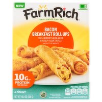 Farm Rich Bacon Breakfast Roll-Ups, 6 count, 10.8 oz