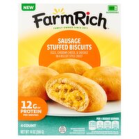 Farm Rich Sausage Stuffed Biscuits, 4 count, 14 oz