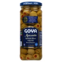 Goya Manzanilla Spanish Olives Stuffed with Minced Pimientos, 9 1/2 oz, 9.5 Ounce