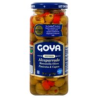 Goya Pitted Manzanilla Olives Pimientos & Capers Alcaparrado, 7 oz