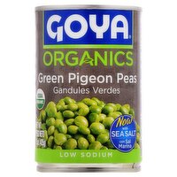 Goya Organics Low Sodium Green Pigeon Peas, 15 oz