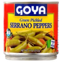 Goya Green Pickled Serrano Peppers, 11 oz