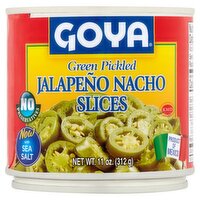 Goya Green Pickled Jalapeño Nacho Slices, 11 oz