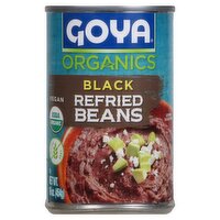 Goya Organics Black Refried Beans, 16 oz
