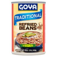 Goya Traditional Refried Beans, 16 oz, 16 Ounce