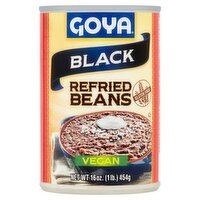 Goya Black Refried Beans, 16 oz, 16 Ounce