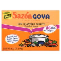 Sazón Goya Coriander & Annatto Seasoning Jumbo Pak, 36 count, 6.33 oz