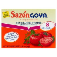 Sazón Goya Seasoning (with Coriander & Tomato), 8 count, 1.41 oz