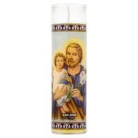 Goya Saint Joseph 8" Glass Candle, 9.6 oz