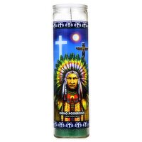 Goya 8" Glass Lucky Indian Spirit Candle, 9.6 oz