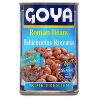 Goya Prime Premium Low Sodium Roman Beans, 15.5 oz