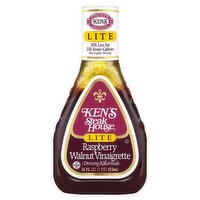 Ken's Steak House Lite Raspberry Walnut Vinaigrette Dressing & Marinade, 16 fl oz, 16 Fluid ounce