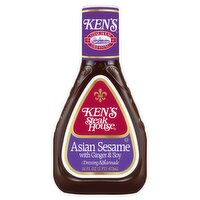 Ken's Steak House Asian Sesame with Ginger & Soy Dressing & Marinade, 16 fl oz, 16 Fluid ounce