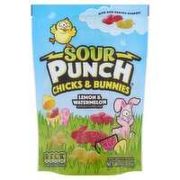 Sour Punch Lemon & Watermelon Chicks & Bunnies Candy, 9 oz