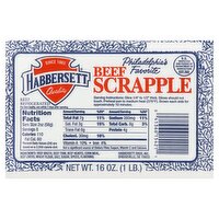 Habbersett Beef Scrapple, 16 oz