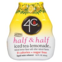 4C Iced Tea Lemonade Half & Half Liquid Water Enhancer, 1.62 fl oz, 1.62 Fluid ounce