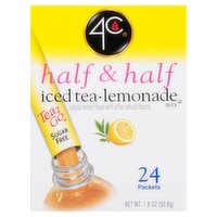 4C Tea 2 Go Half & Half Iced Tea Lemonade Mix, 24 count, 1.8 oz, 1.8 Ounce