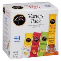 4C Tea2Go Sugar Free Iced Tea Mix Variety Pack, 44 count, 3.16 oz