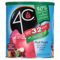 4C Fruit Punch Drink Mix with Stevia, 33.1 oz, 33.1 Ounce