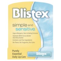 Blistex Simple and Sensitive Purely Essential Daily Lip Care, 0.15 Ounce