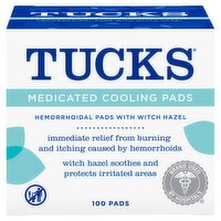 Tucks Medicated Cooling Pads, 100 count, 100 Each