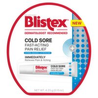 Blistex Cold Sore Fast-Acting Pain Relief External Analgesic / Lip Protectant, 0.15 oz