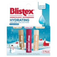 Blistex Hydrating Holiday Collection Lip Moisturizer Limited Edition, 3 count, 0.15 oz