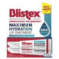 Blistex Maximum Hydration Lip Ointment, 0.25 oz, 2 Count
