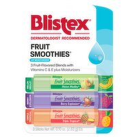 Blistex Fruit Smoothies Lip Moisturizer, 3 count, 0.10 oz, 0.3 Ounce