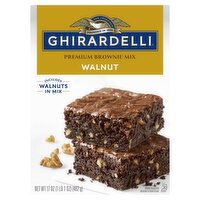 GHIRARDELLI Premium Walnut Brownie Mix, 17 oz, 17 Ounce