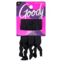 Goody Ouchless Ribbed Elastic Black, 5 count