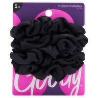 Goody OL Black Scrunchies, 5 count