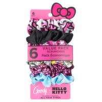 Goody Hello Kitty Scrunchies, 6 count, 6 Each