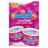 Kemps IttiBitz Cotton Candy Ice Cream, 1.41 oz, 6 count