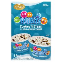 Kemps IttiBitz Cookies 'N Cream Ice Cream, 1.41 oz, 6 count