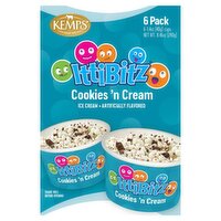 Kemps IttiBitz Cookies 'N Cream Ice Cream, 1.41 oz, 6 count, 8.46 Ounce