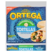 Ortega Cauliflower and Flour Tortillas, 8 count, 11.4 oz