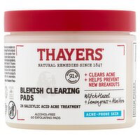 Thayers Blemish Clearing Exfoliating Pads, 60 count