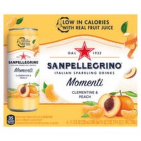 Sanpellegrino Clementine & Peach Italian Sparkling Drinks, 11.15 fl oz