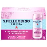 S.Pellegrino Essenza Dark Morello Cherry & Pomegranate Mineral Water, 11.15 fl oz, 8 count