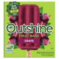 Outshine Grape Fruit Ice Bars, 6 count, 15 fl oz, 14.7 Fluid ounce