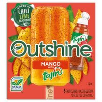 Outshine Mango with Tajin Fruit Ice Bars, 6 count, 15 fl oz