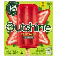 Outshine Strawberry Fruit Ice Bars, 6 count, 15 fl oz, 14.7 Fluid ounce