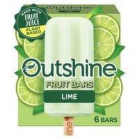 Outshine Lime Fruit Ice Bars, 6 count, 15 fl oz, 14.7 Fluid ounce