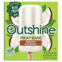 Outshine Creamy Coconut Fruit and Dairy Bars, 6 count, 15 fl oz