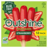 Outshine Strawberry Fruit Bars, 12 count, 18 fl oz, 18 Fluid ounce