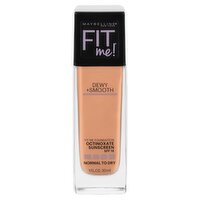 Maybelline New York Fit Me! Dewy+Smooth 315 Soft Honey Foundation, SPF 18, 1 fl oz