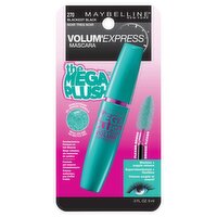 Maybelline Volum' Express The Mega Plush Washable Mascara, Blackest Black, 0.3 fl. oz.