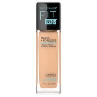 Maybelline New York Fit Me 125 Nude Beige Matte + Poreless Foundation, 1 fl oz